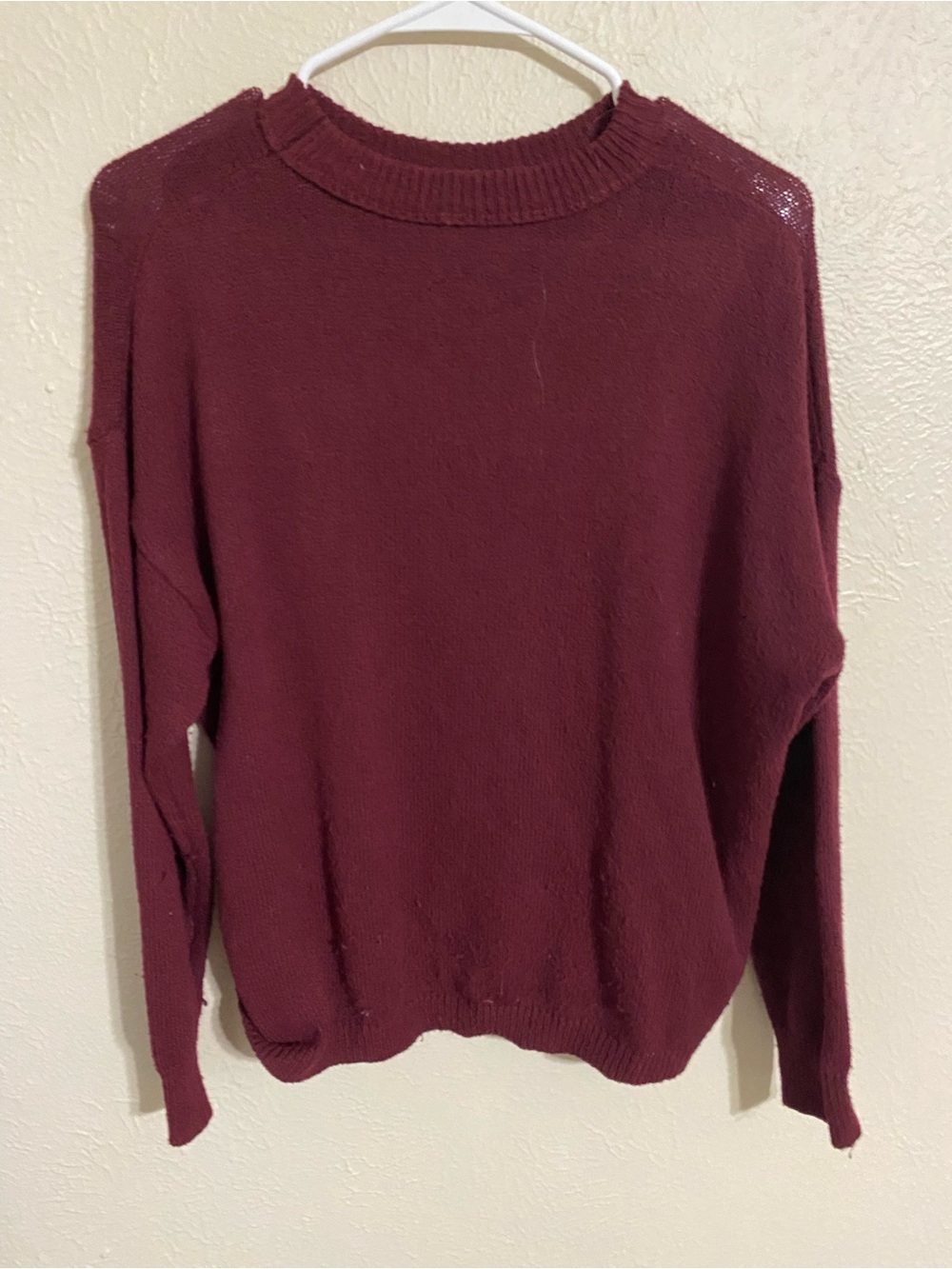 Women's Crewneck Sweater - Burgundy